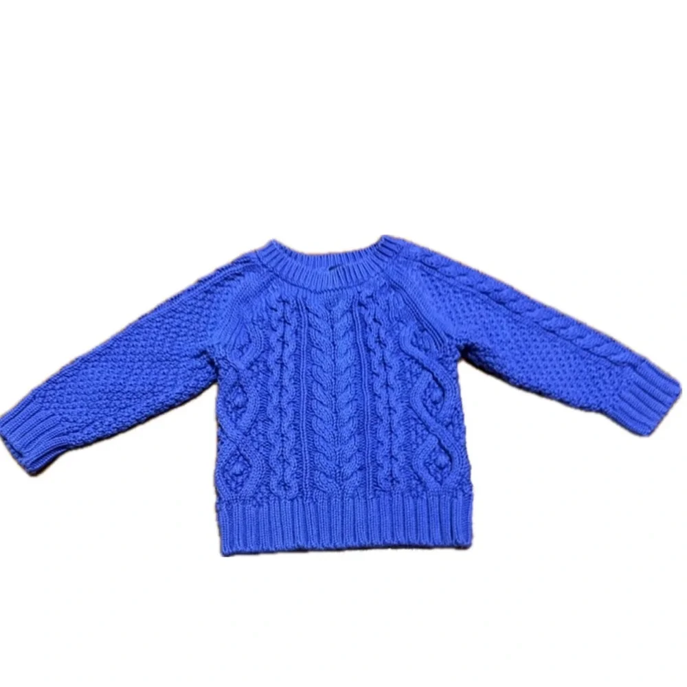 Baby Gap Blue Cable Knit Pullover Sweater Size 18-24 months